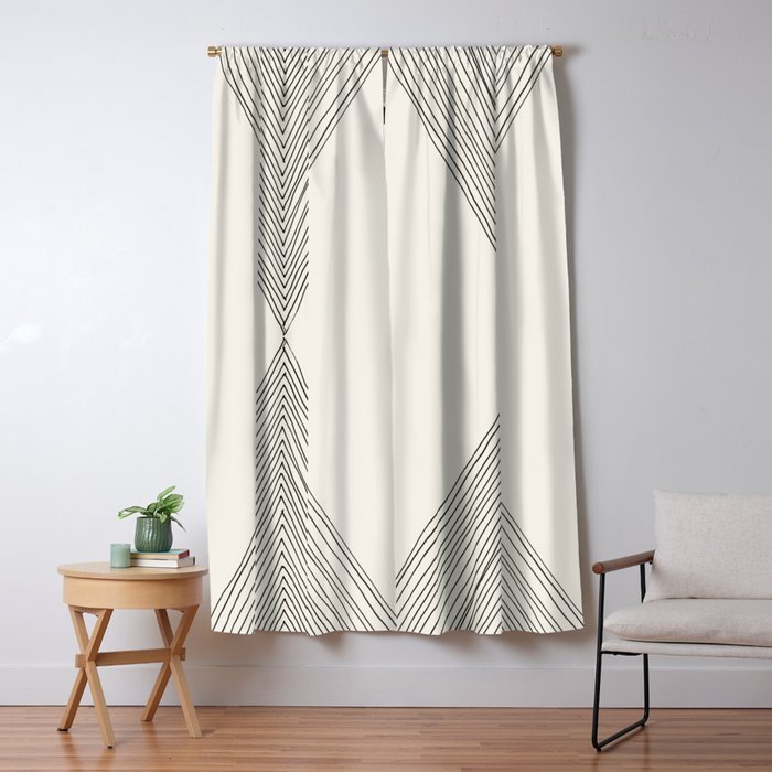 Minimalist Boho Triangles Window Curtain