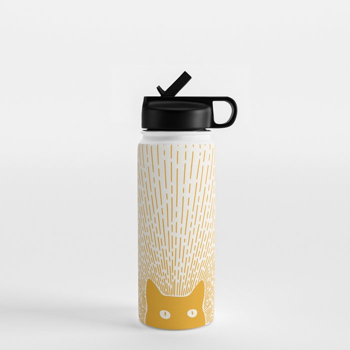 Cat Landscape 96: Good Meowning Water Bottle
