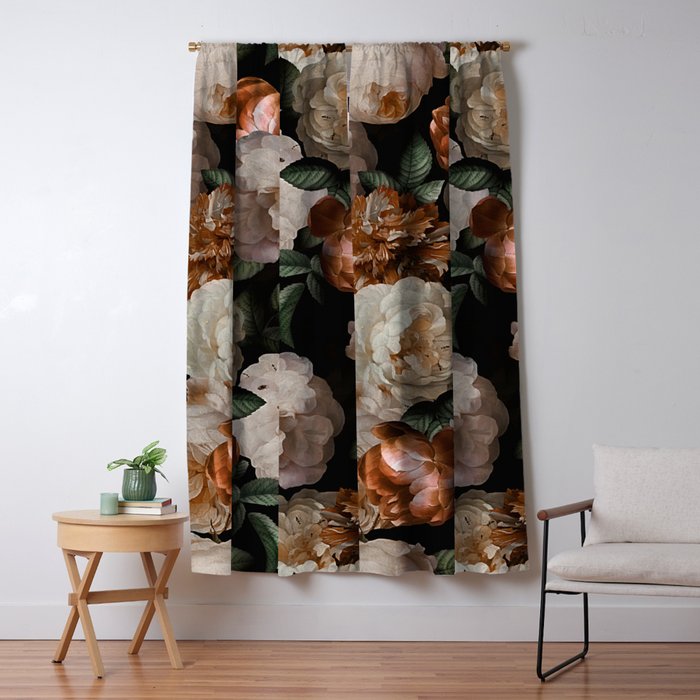 Golden Jan Davidsz. De Heem Roses Window Curtain