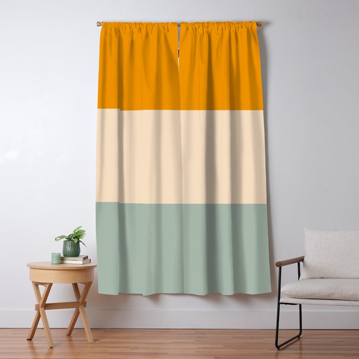 Heracles - Minimal Summer Retro Stripes Window Curtain