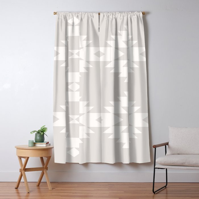 Southwestern Minimalism - Neutral Off White Window Curtain