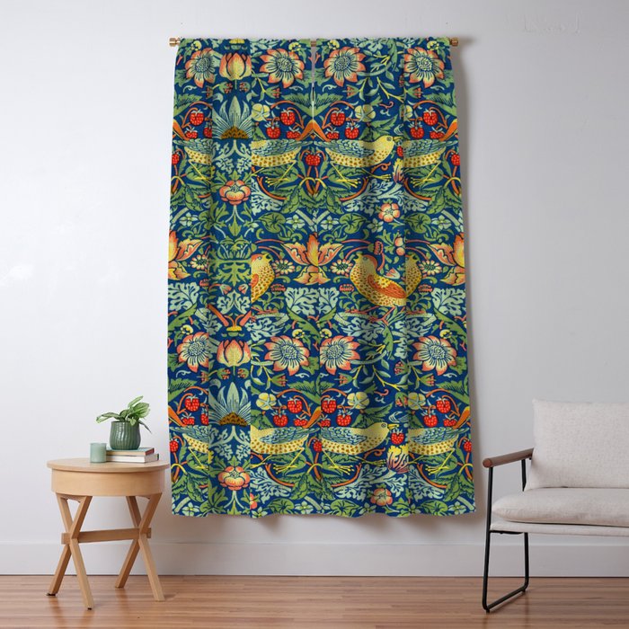 William Morris "Strawberry Thief" 11. Window Curtain
