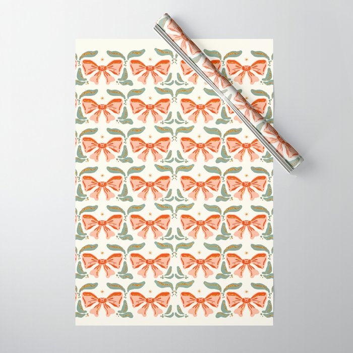 Charming Vintage Bow Pattern A Classic Design For Stylish Creations Wrapping Paper
