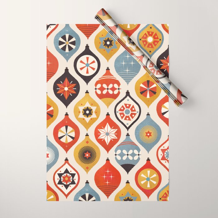 Christmas Tree Decorations Wrapping Paper