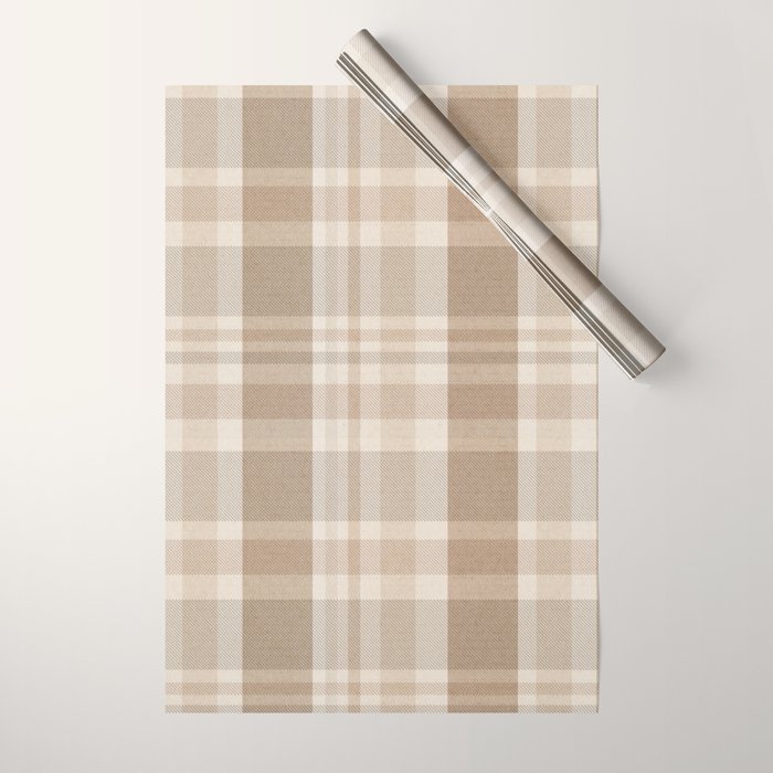Plaid Prints, Brown And Beige Wrapping Paper