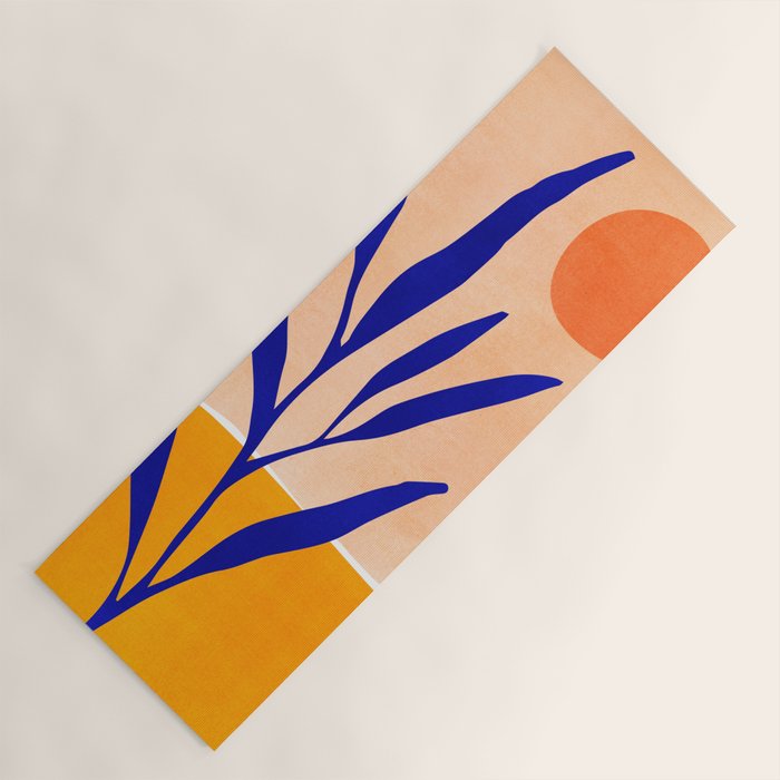 Golden Afternoon Abstract Landscape Yoga Mat
