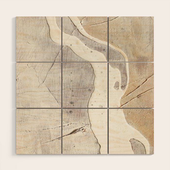 Feels: A Neutral, Textured, Abstract Piece In Whites By Alyssa Hamilton Art Wood Wall Art