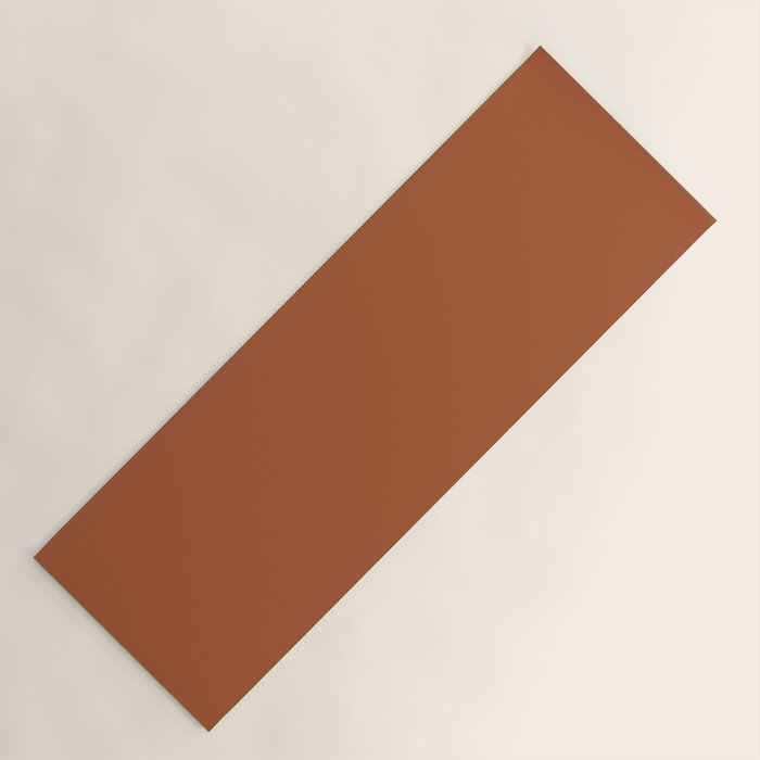 Clay Solid Deep Rich Rust Terracotta Colour Yoga Mat