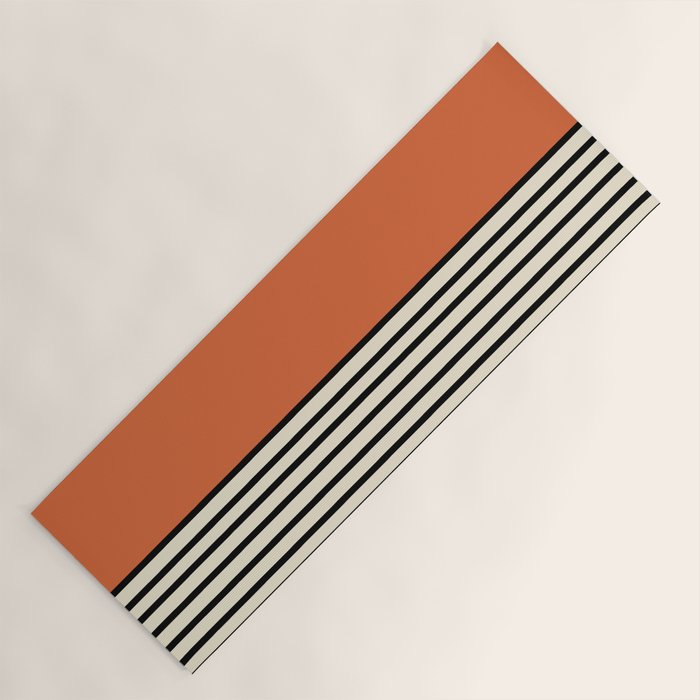 Sunrise Sunset I - Orange Black Yoga Mat