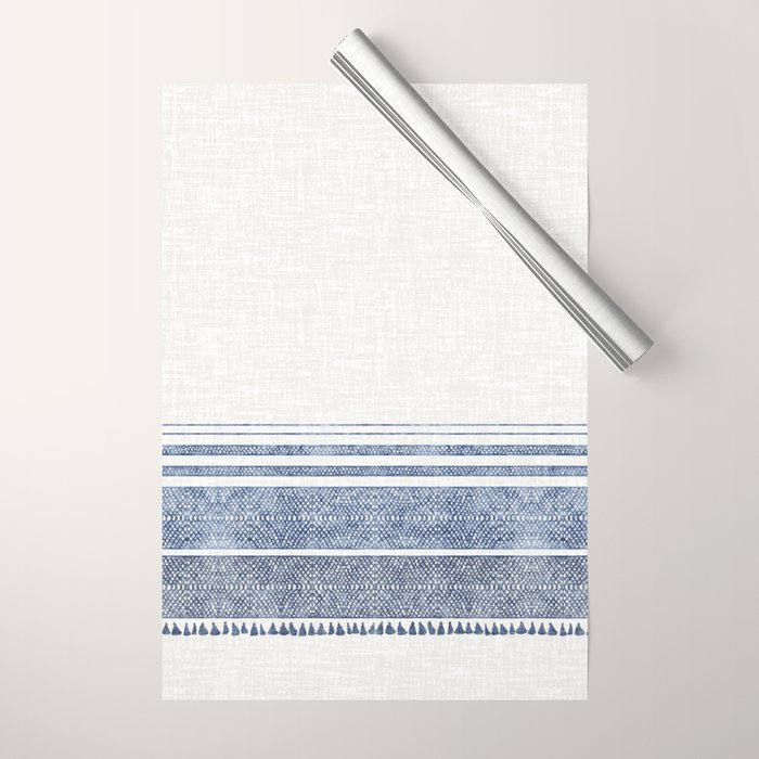 French Linen Chambray Tassel Wrapping Paper