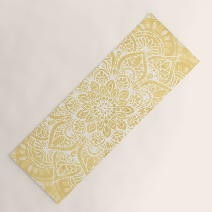 Mandala, Floral, Sun, Wall Art Boho Yoga Mat