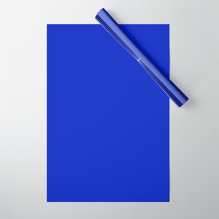 Solid Deep Cobalt Blue Color Wrapping Paper