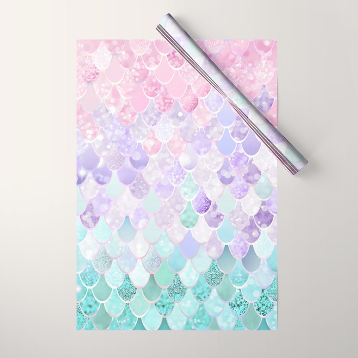 Mermaid Pastel Aesthetics Wrapping Paper