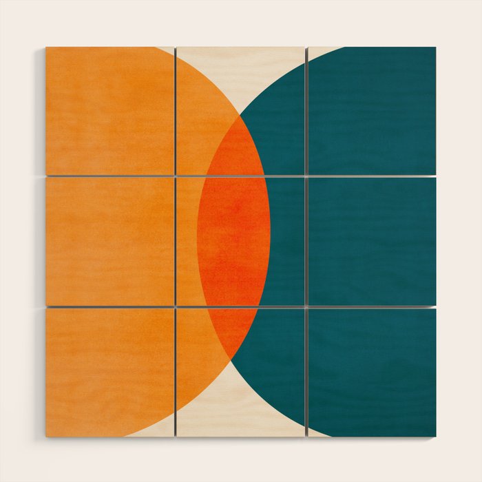 Mid Century Eclipse / Abstract Geometric Wood Wall Art