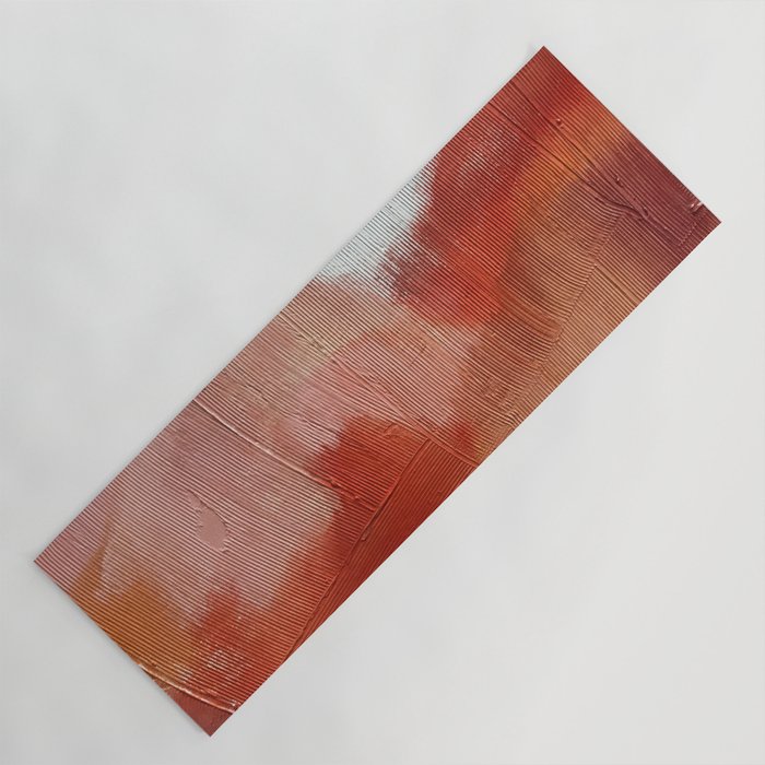 Desert Journey [2]: A Textured, Abstract Piece In Pinks, Reds, And White By Alyssa Hamilton Art Yoga Mat
