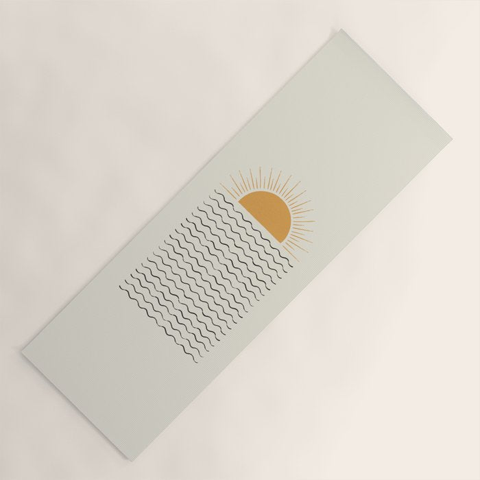 Sunrise Ocean -  Mid Century Modern Style Yoga Mat