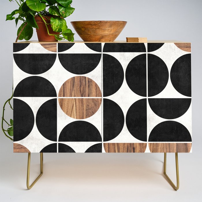 Mid-Century Modern Pattern No.1 - Concrete And Wood Credenza