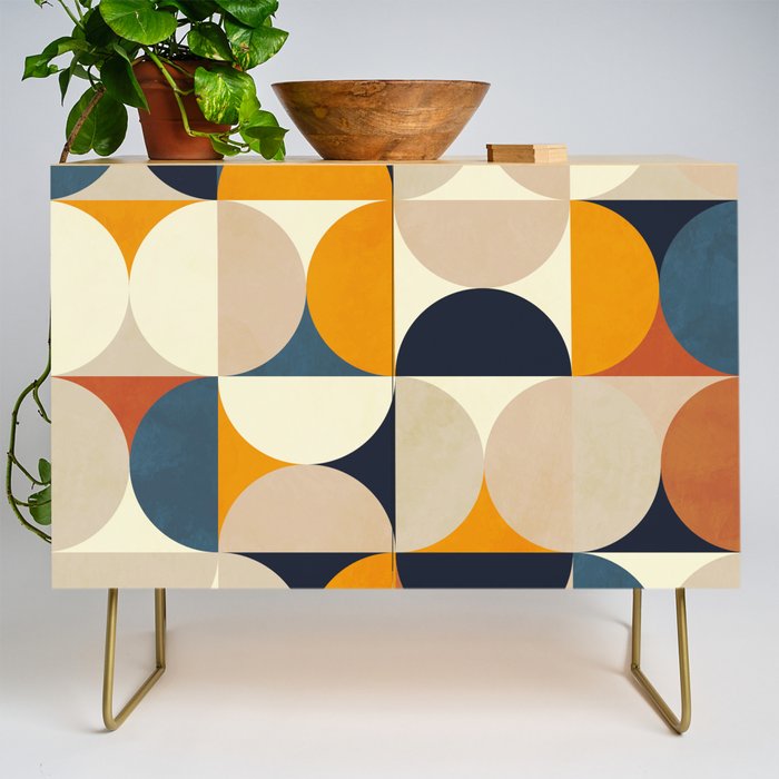 Mid Century Abstract Shapes Fall Winter 1 Credenza