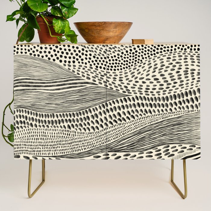 Hand Drawn Patterned Abstract Ii Credenza