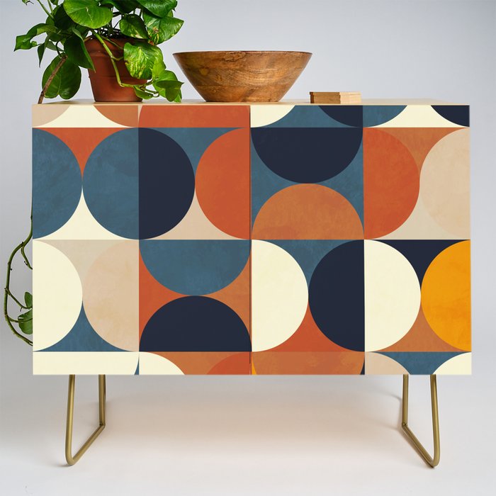 Mid Century Abstract Shapes Fall Winter 1 Credenza