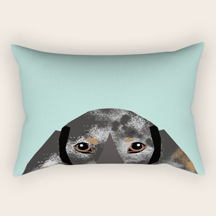 Doxie Dachshund Merle Dapple Dog Cute Must Have Dog Accessories Dog Gifts Cute Doxies Dachshunds Des Rectangular Pillow