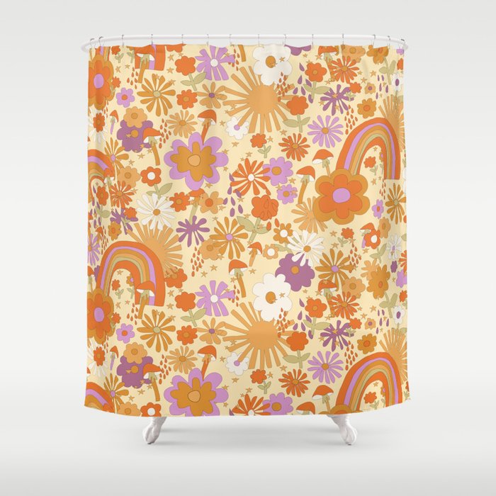 Rainbows, Sunshine And Stars Shower Curtain