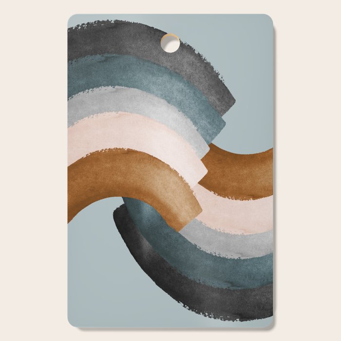 Brushstroke Rainbows - Teal Cutting Board