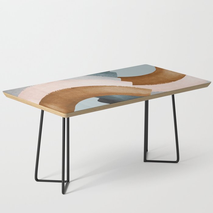 Brushstroke Rainbows - Teal Coffee Table