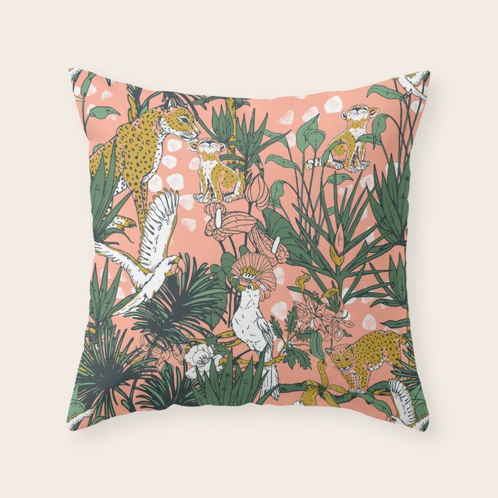 Animals In The Rainforest I Throw Pillow