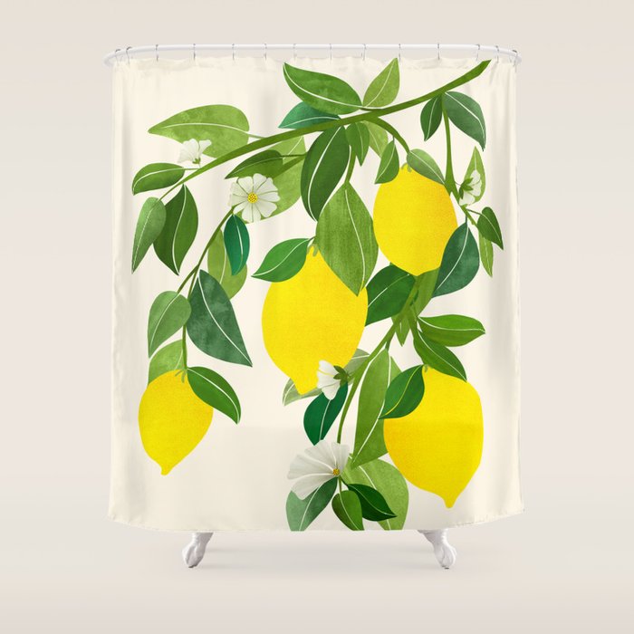 Summer Lemons / Tropical Fruit Series Shower Curtain
