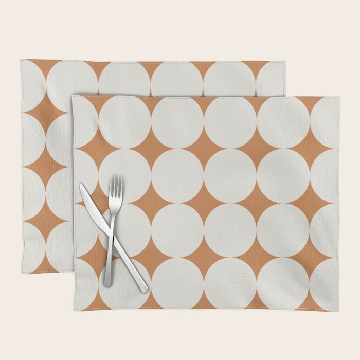 Circular Minimalism - Retro Orange Placemat