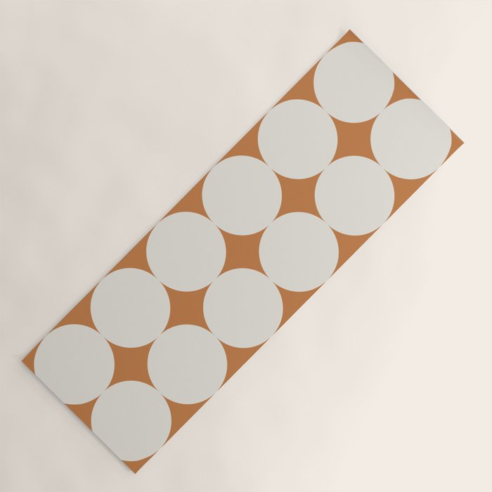 Circular Minimalism - Retro Orange Yoga Mat