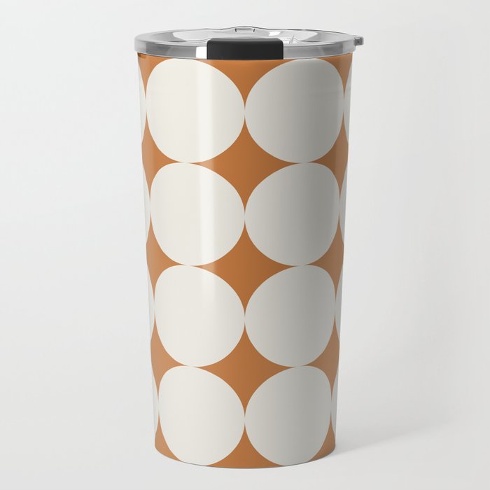 Circular Minimalism - Retro Orange Travel Mug
