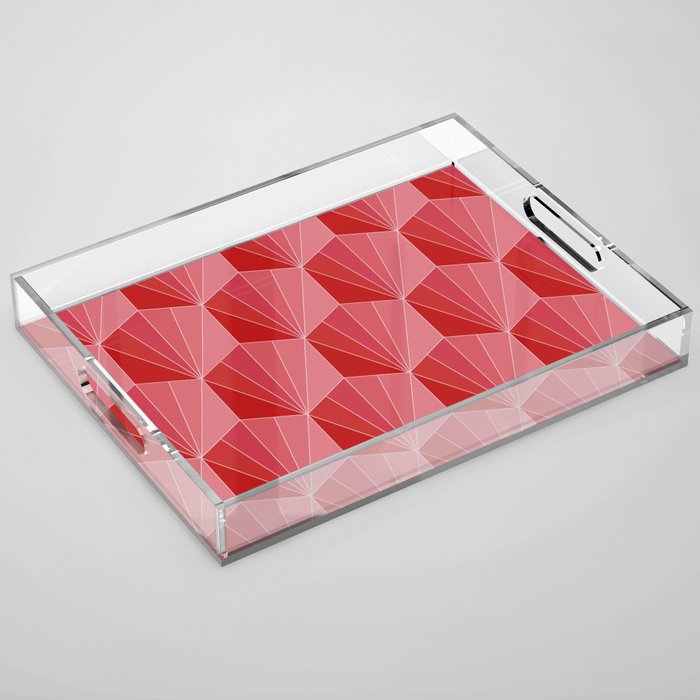 Gisela Color Block Pattern Xii Acrylic Tray