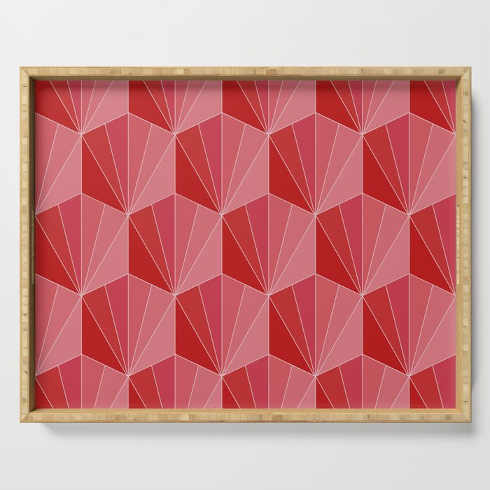 Gisela Color Block Pattern Xii Serving Tray