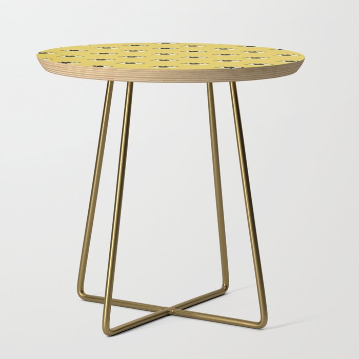 Inky Textured Eye Pattern - Olive Oil Side Table