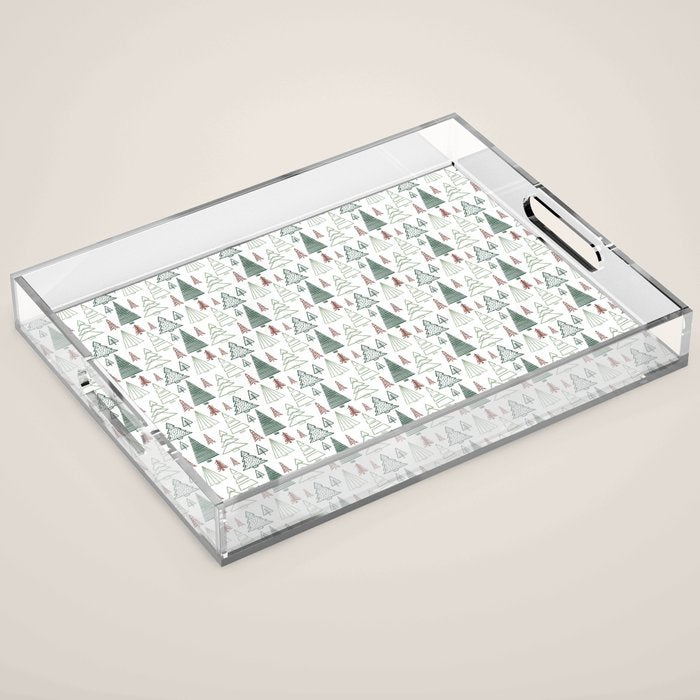 Tree Farm . Classic Christmas Acrylic Tray