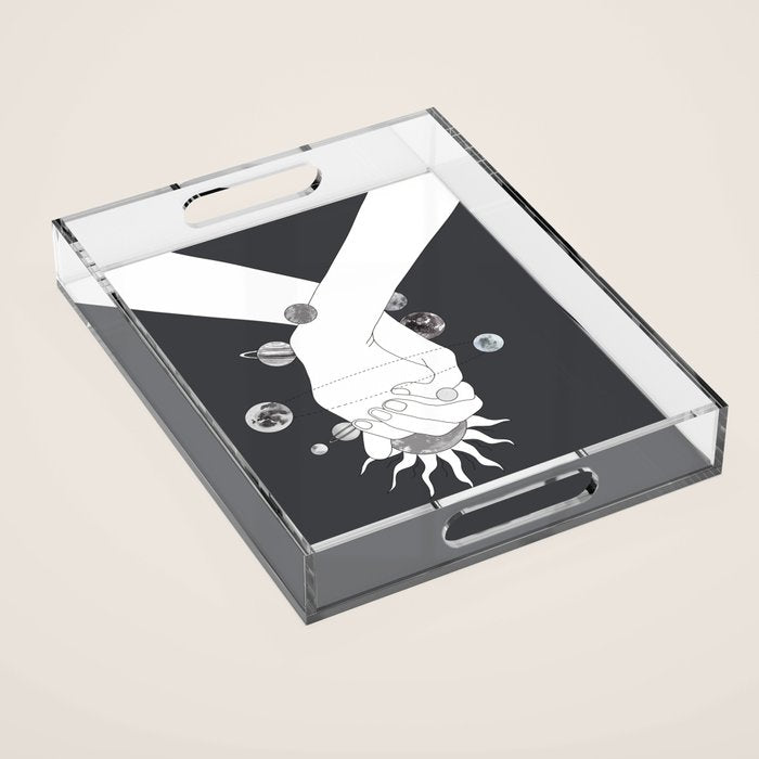 Everything Revolves Around Us Ii Acrylic Tray