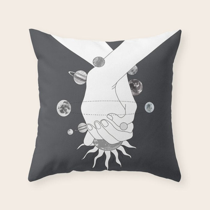 Everything Revolves Around Us Ii Throw Pillow