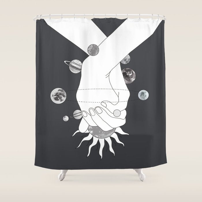 Everything Revolves Around Us Ii Shower Curtain