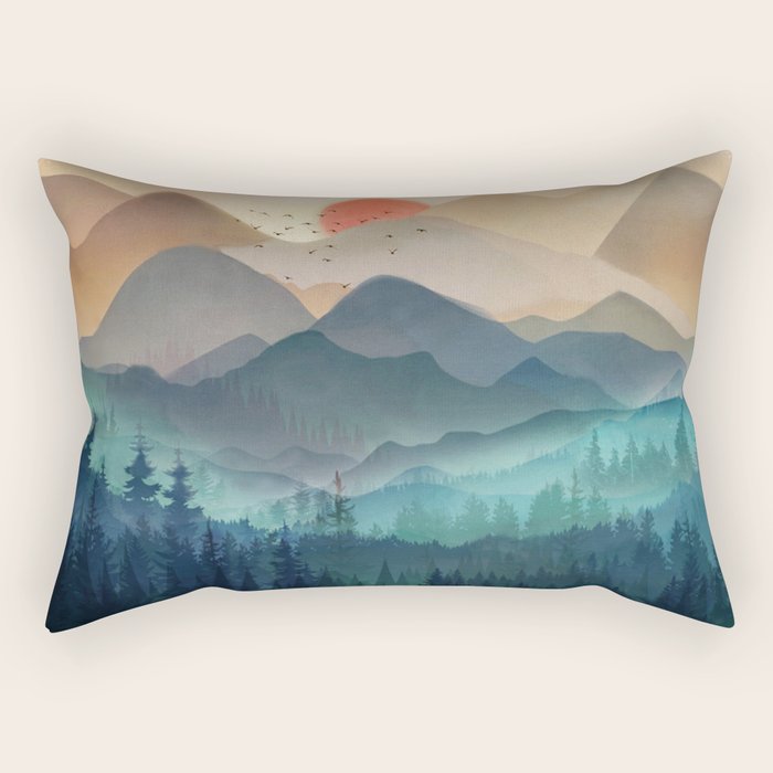 Wilderness Becomes Alive At Night Rectangular Pillow