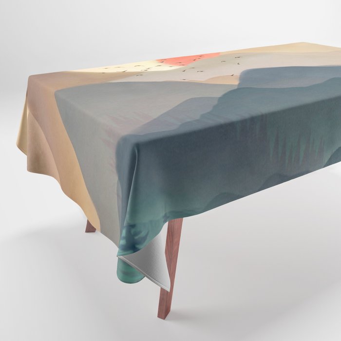 Wilderness Becomes Alive At Night Tablecloth