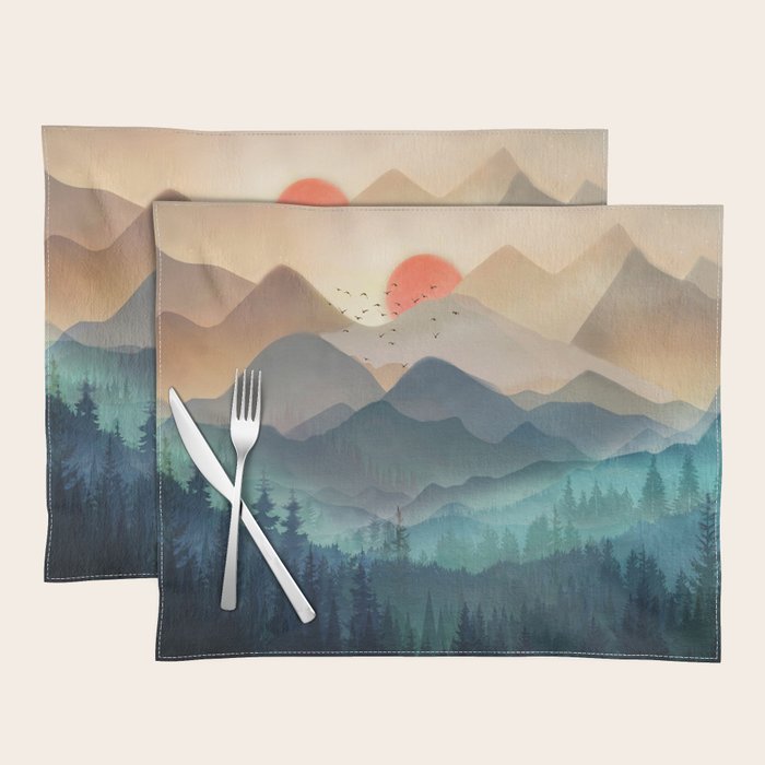 Wilderness Becomes Alive At Night Placemat