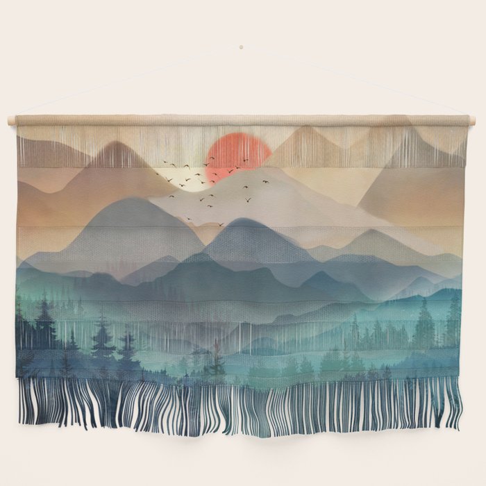 Wilderness Becomes Alive At Night Wall Hanging