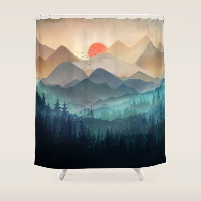 Wilderness Becomes Alive At Night Shower Curtain