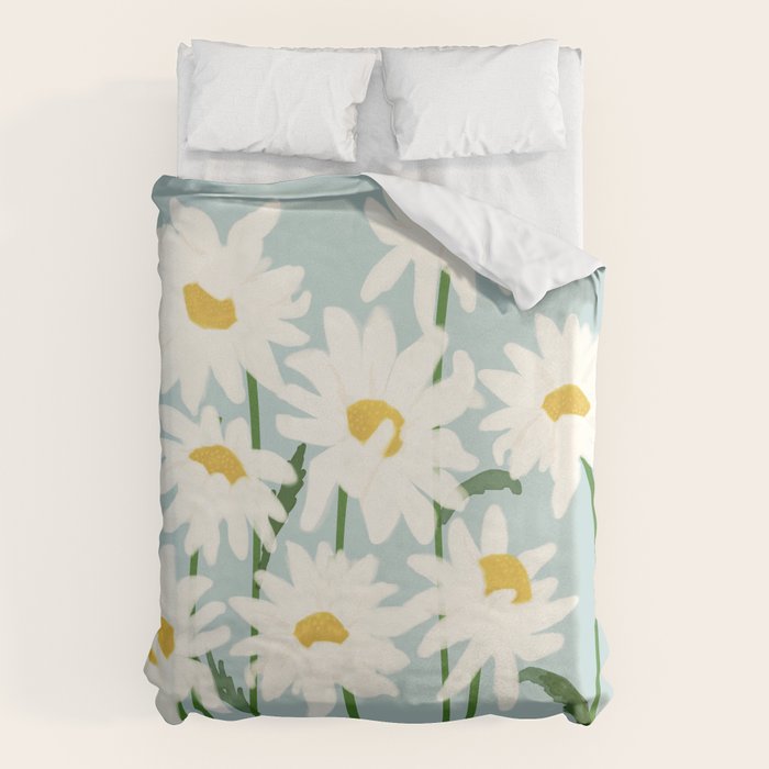 Flower Market - Oxeye Daisies Duvet Cover