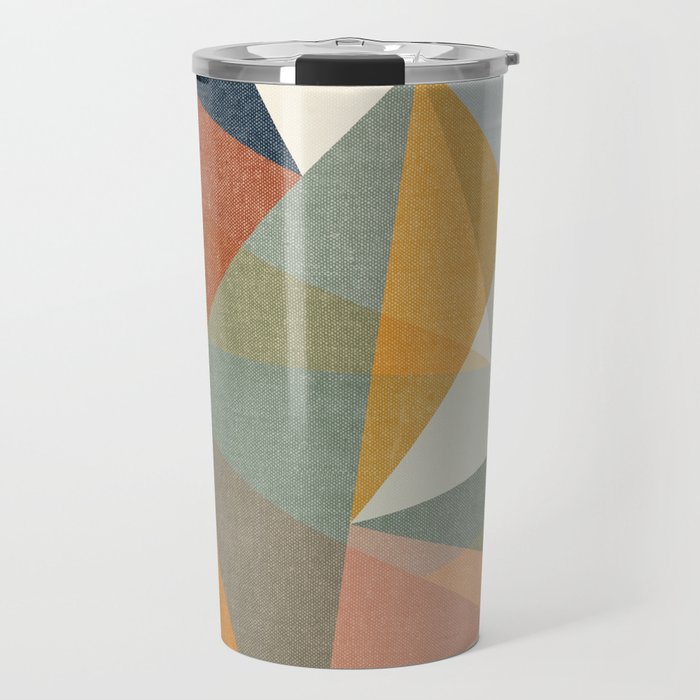 Modern Triangle Mosaic - Multi Travel Mug