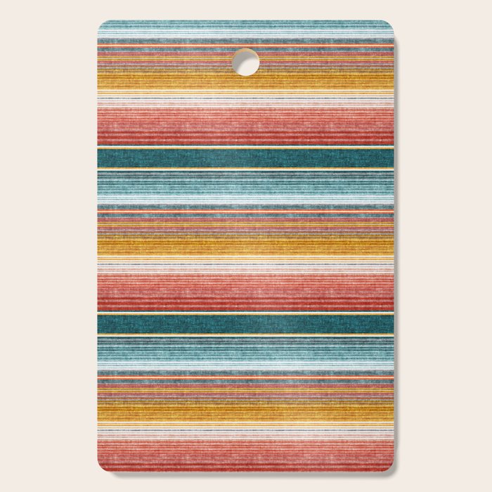 Serape Southwest Stripe - Orange & Teal Cutting Board