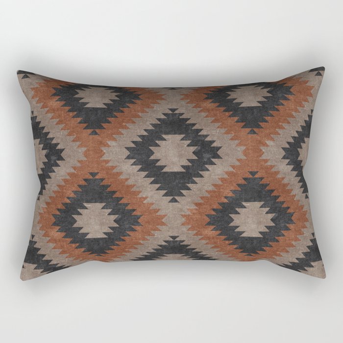 Aztec Neutrals - Inkwell & Taupe Rectangular Pillow