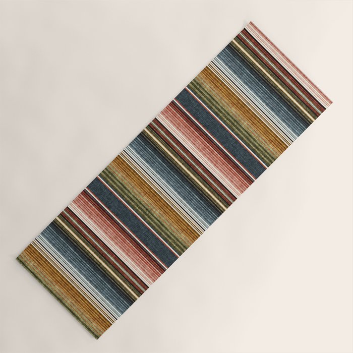Serape Southwest Stripe - Earth Tones Yoga Mat